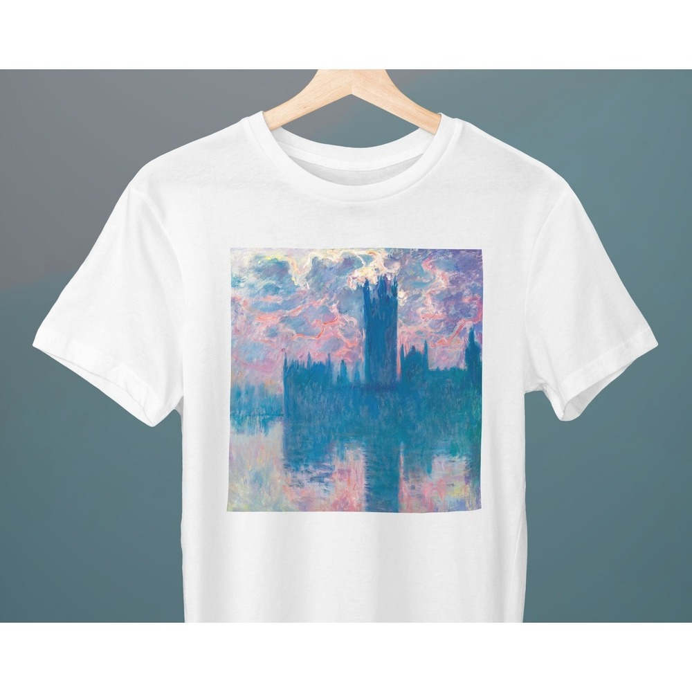 The Houses Of Parliament, Claude Monet Painting, Unisex T-Shirt